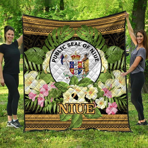 Niue Premium Quilt - Polynesian Gold Patterns Collection