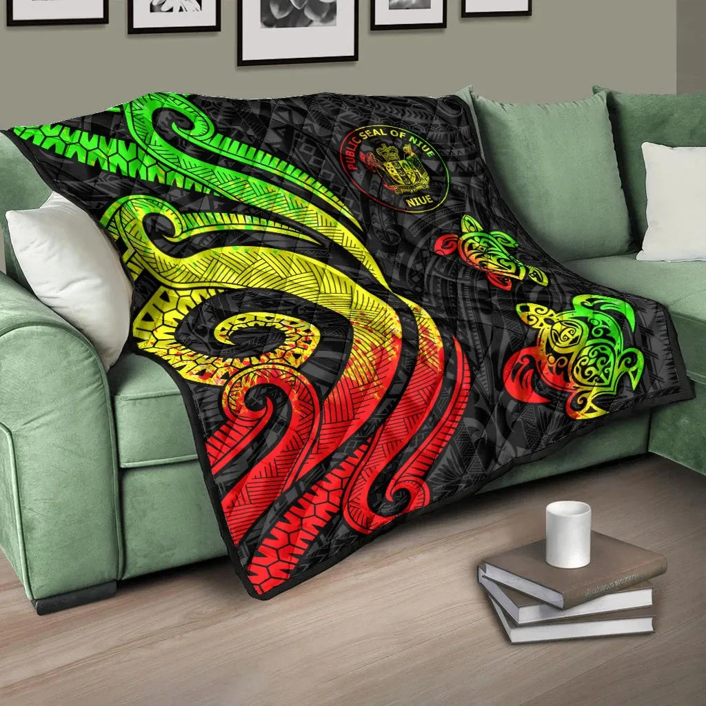 Niue Premium Quilt - Reggae Tentacle Turtle