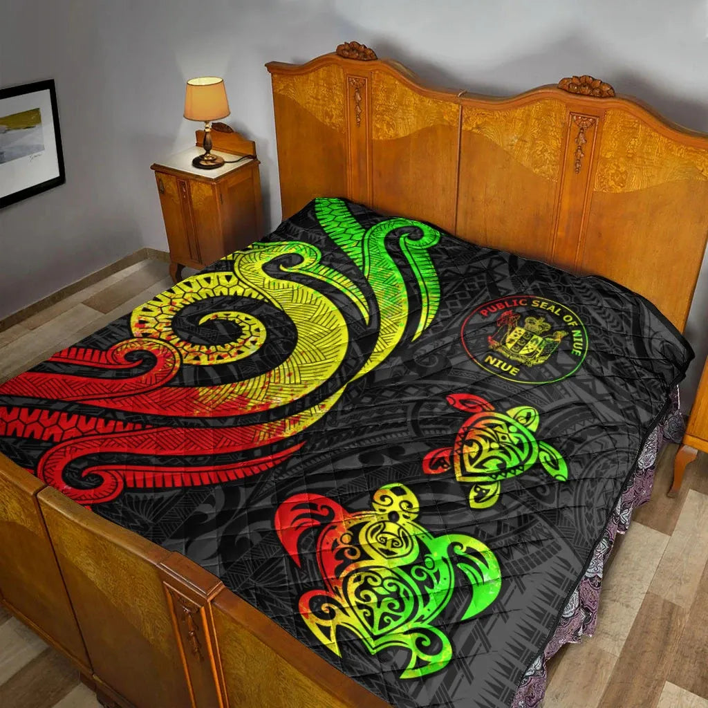 Niue Premium Quilt - Reggae Tentacle Turtle