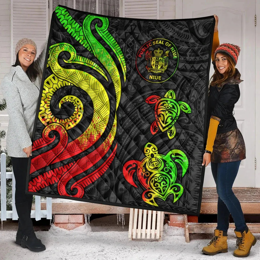 Niue Premium Quilt - Reggae Tentacle Turtle