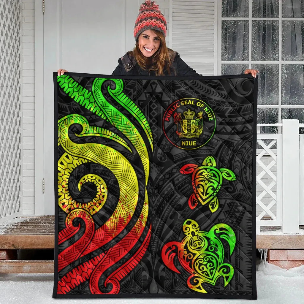 Niue Premium Quilt - Reggae Tentacle Turtle