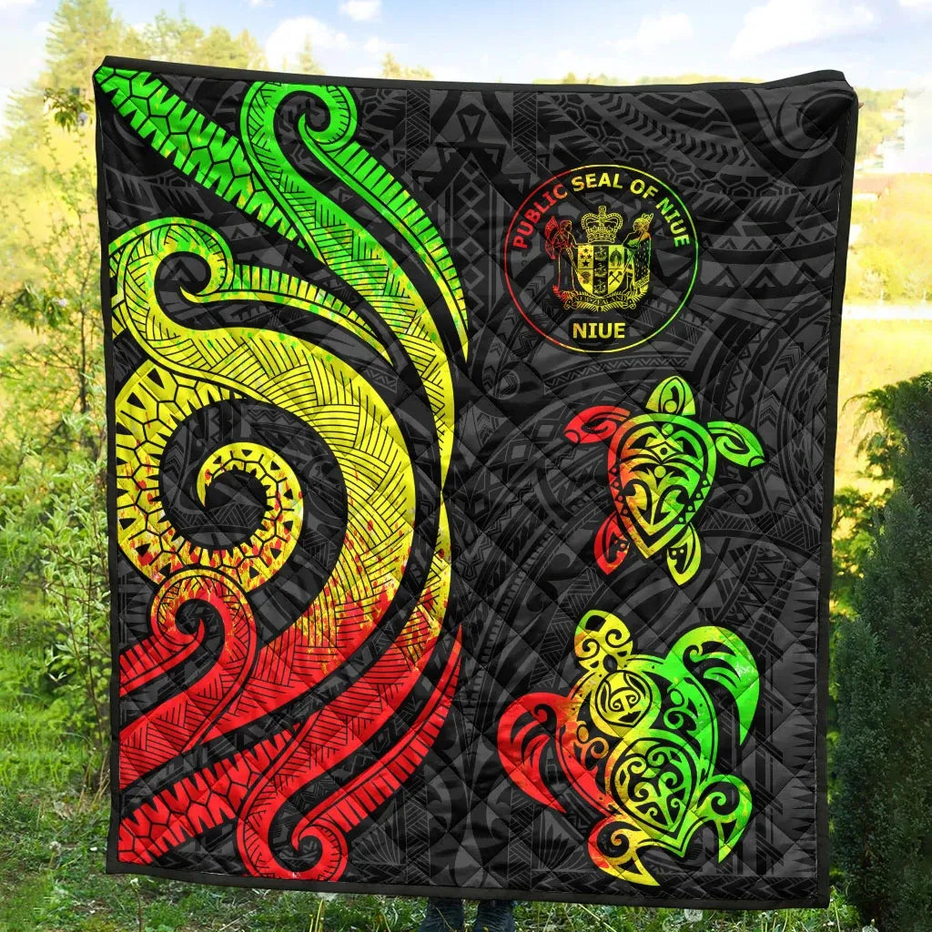 Niue Premium Quilt - Reggae Tentacle Turtle