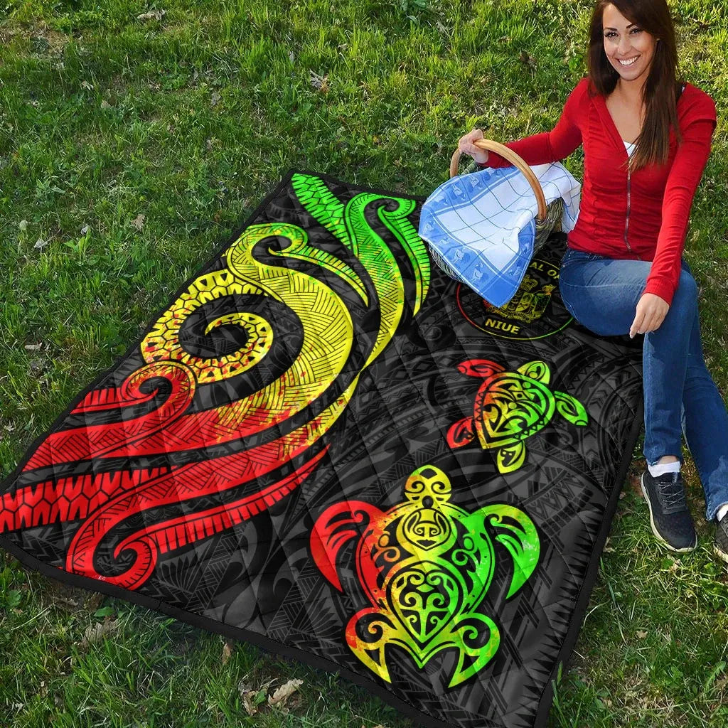Niue Premium Quilt - Reggae Tentacle Turtle