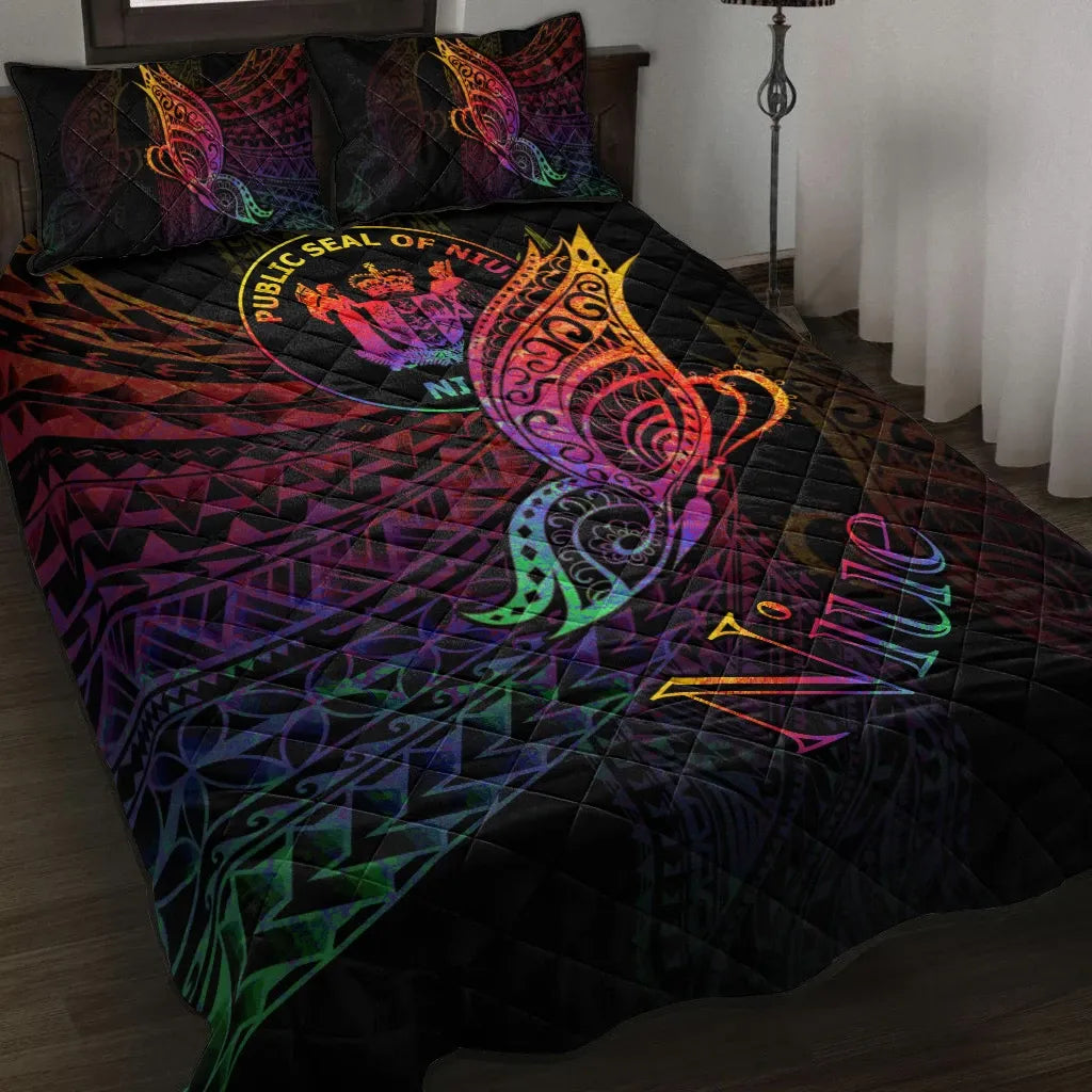 Niue Quilt Bed Set - Butterfly Polynesian Style