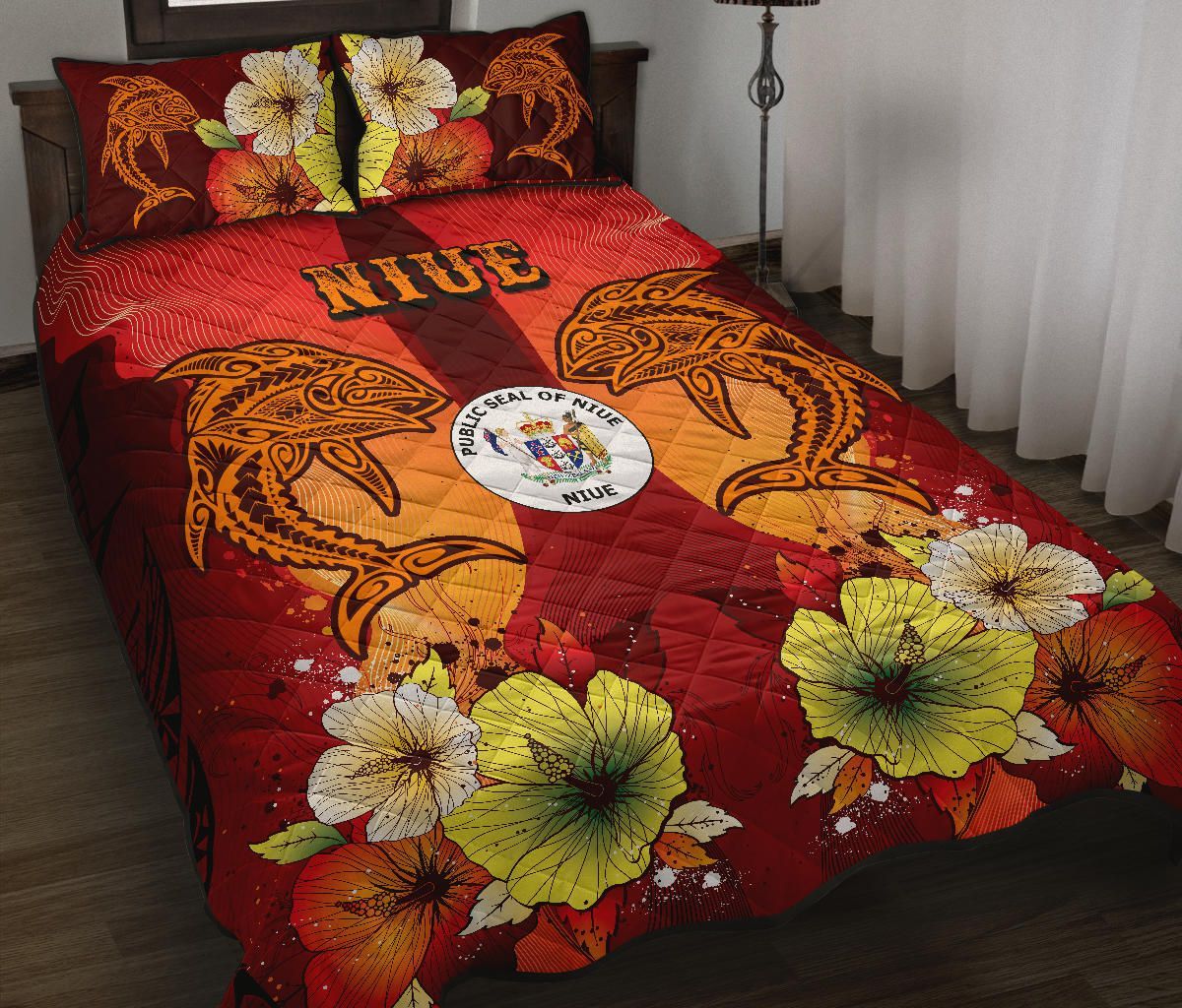 Niue Quilt Bed Sets - Tribal Tuna Fish