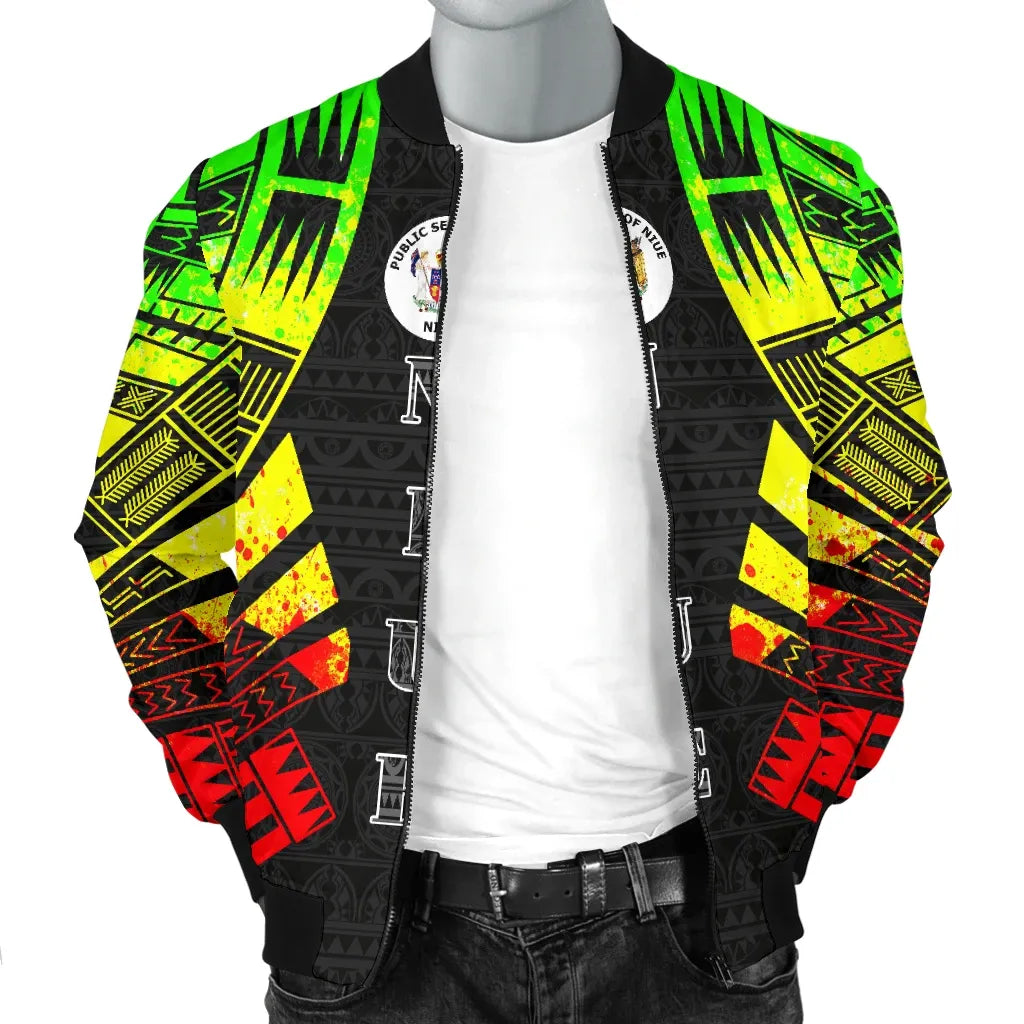 Niue Bomber Jackets - Polynesian Tattoo Reggae