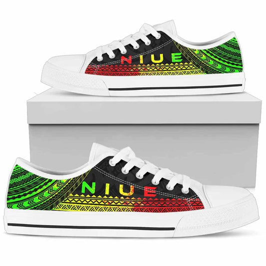 Niue Low Top Shoes - Polynesian Reggae Chief Version