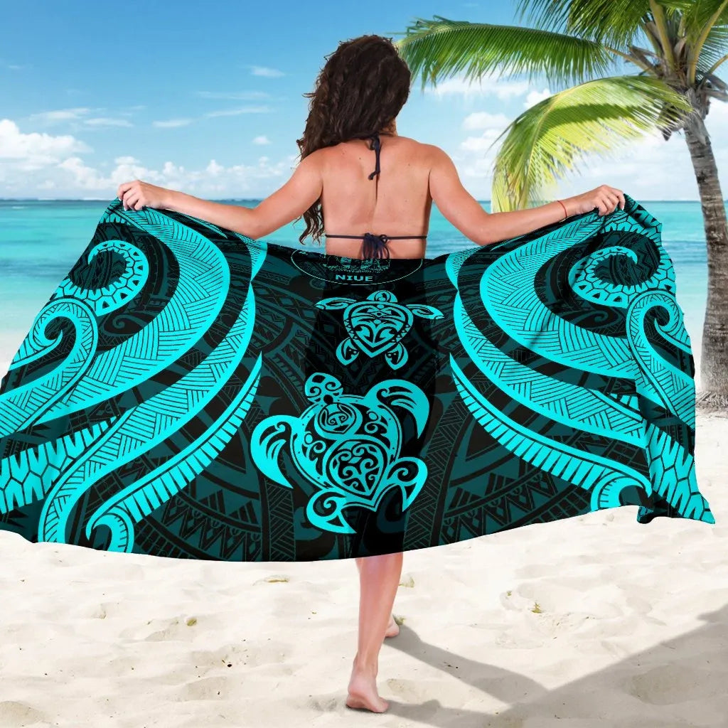 Niue Sarong - Tentacle Turtle Turquoise