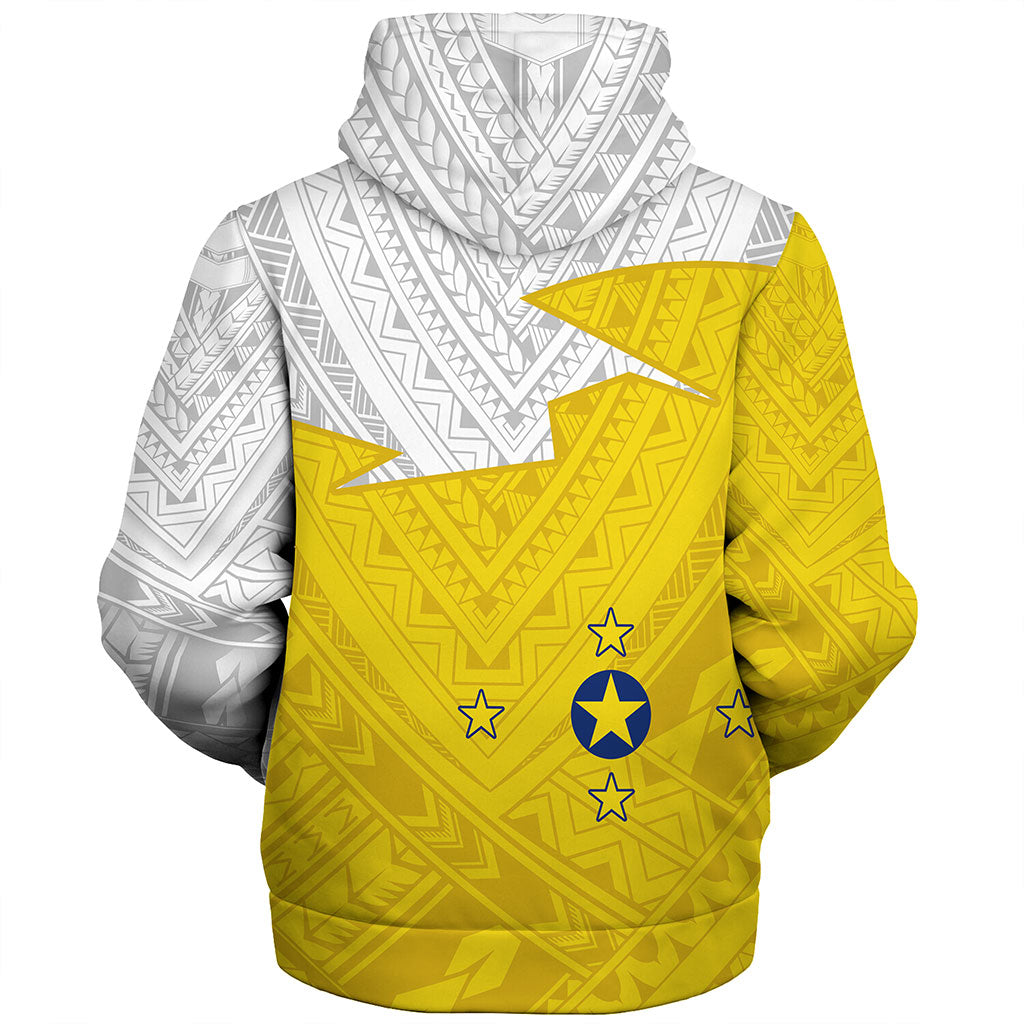 Niue Sherpa Hoodie Polynesian Tattoo Flag And Coat Of Arms