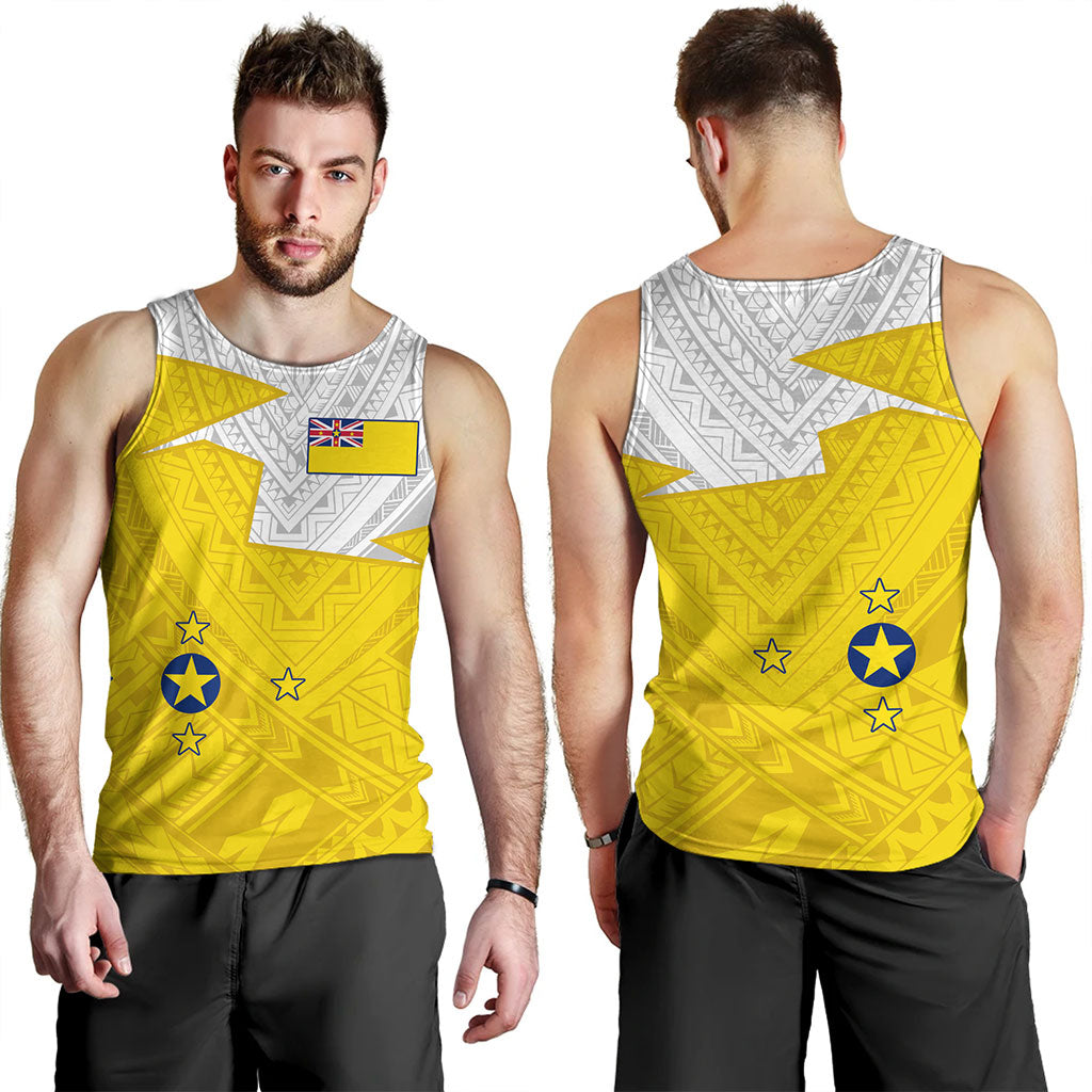Niue Tank Top Polynesian Tattoo Flag And Coat Of Arms