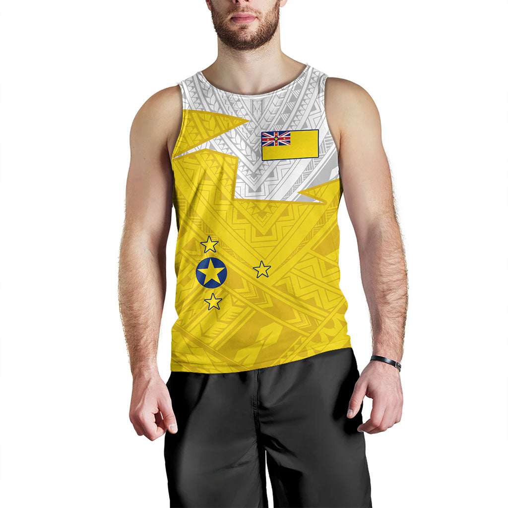 Niue Tank Top Polynesian Tattoo Flag And Coat Of Arms