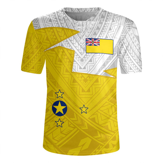 Niue Rugby Jersey Polynesian Tattoo Flag And Coat Of Arms