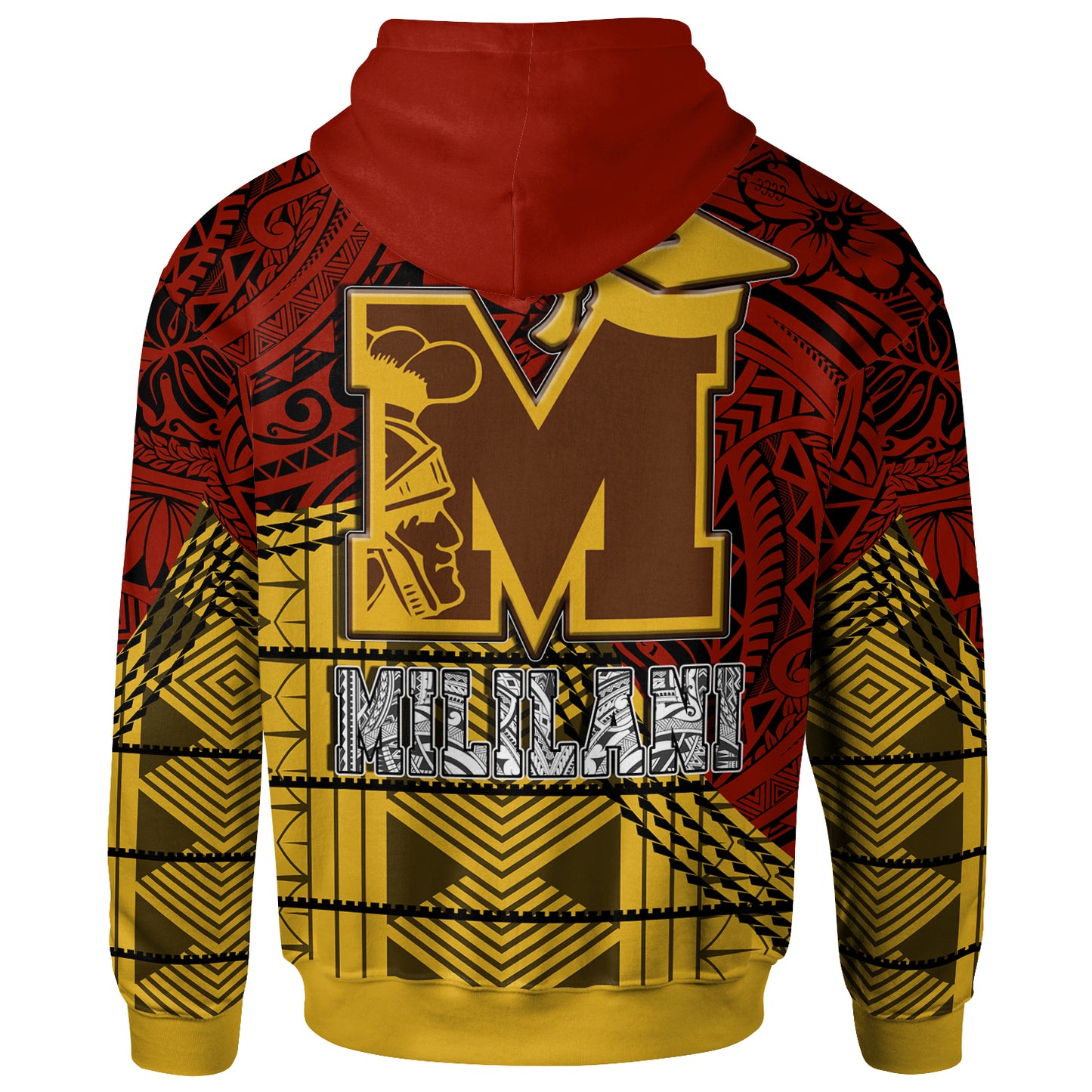 Hawaii Mililani High School Custom Hoodie - Mililani High School Polynesian Pattern