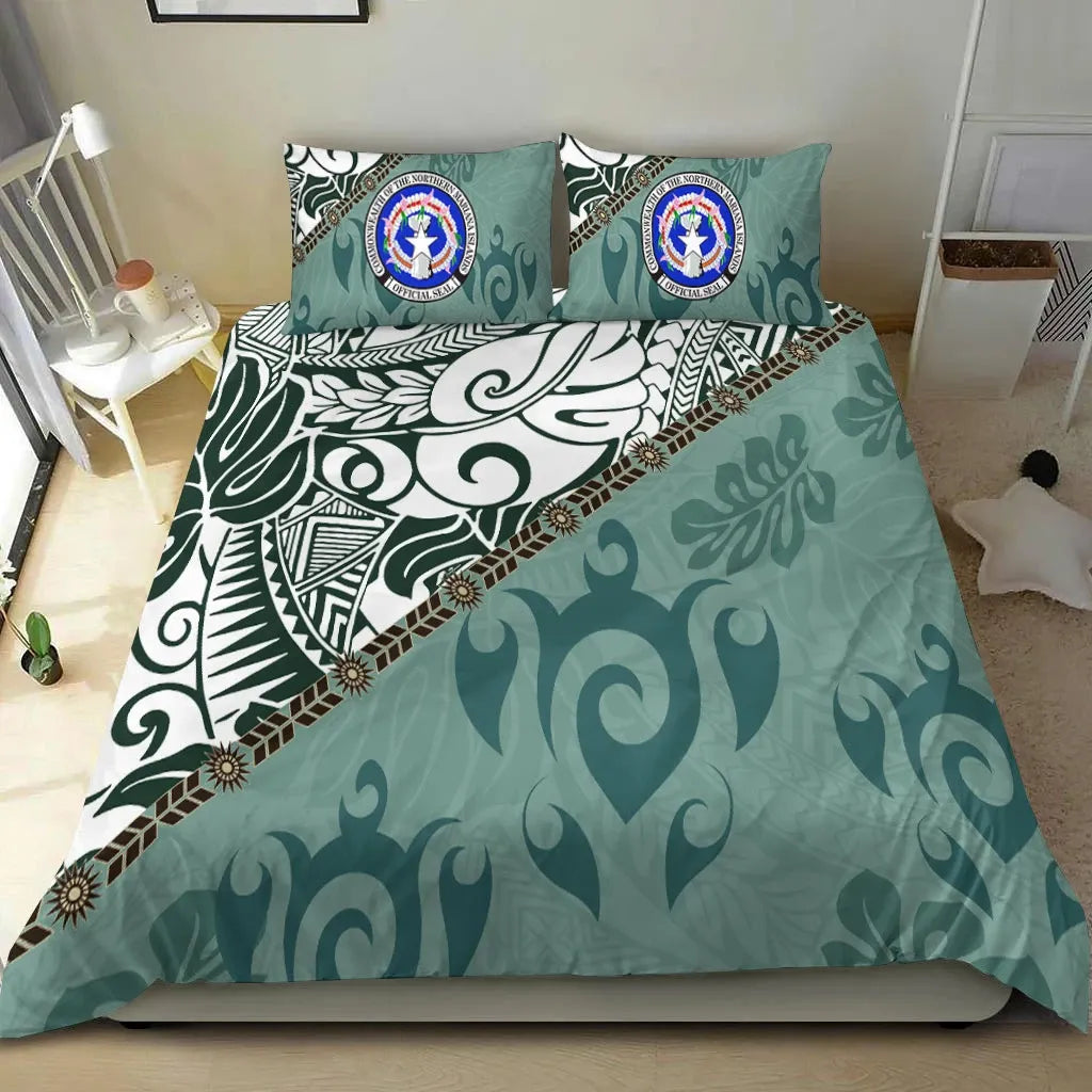 Northern Mariana Bedding Set - Leaves And Turtles
