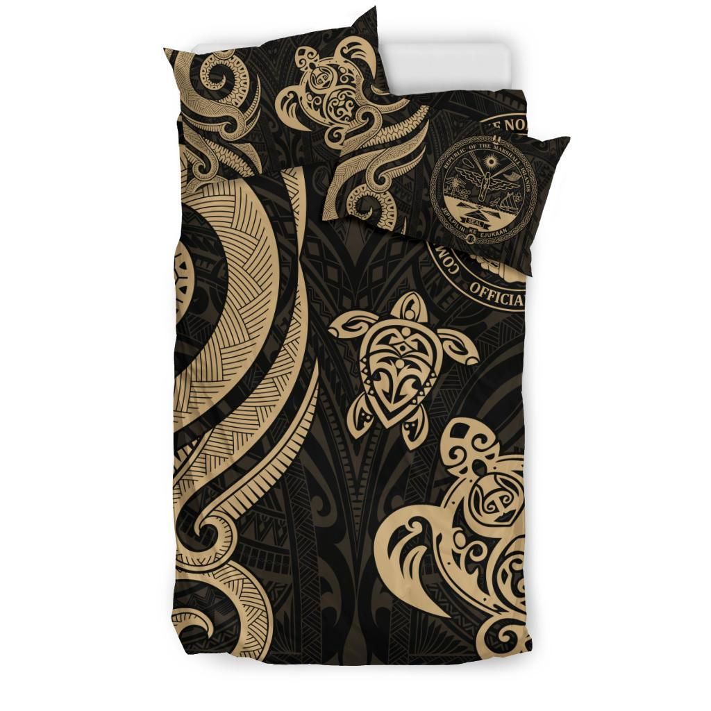 Northern Mariana Bedding Set - Tentacle Turtle Gold