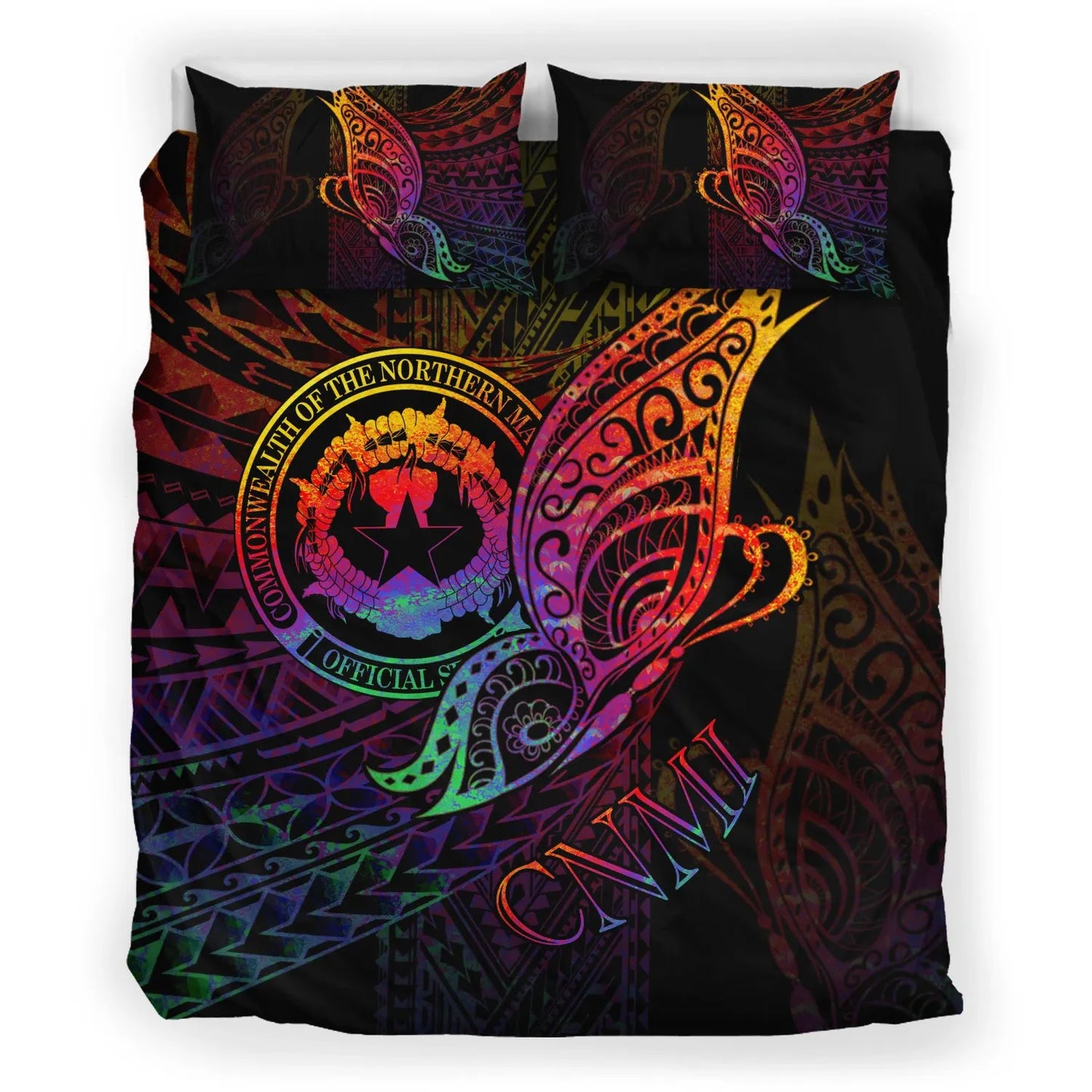Northern Mariana Islands Bedding Set - Butterfly Polynesian Style