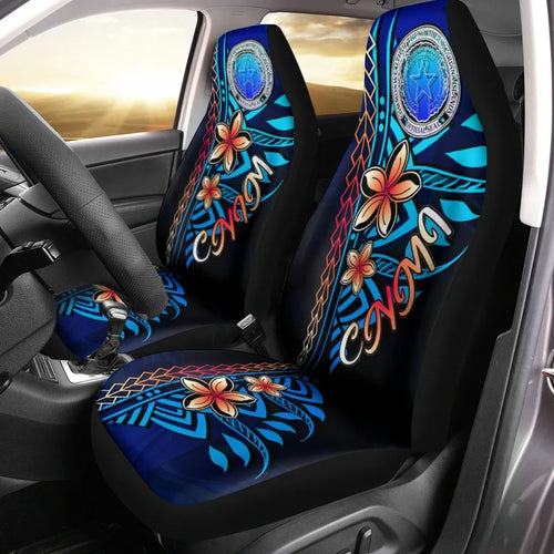 Northern Mariana Islands Car Seat Covers - Vintage Tribal Mountain