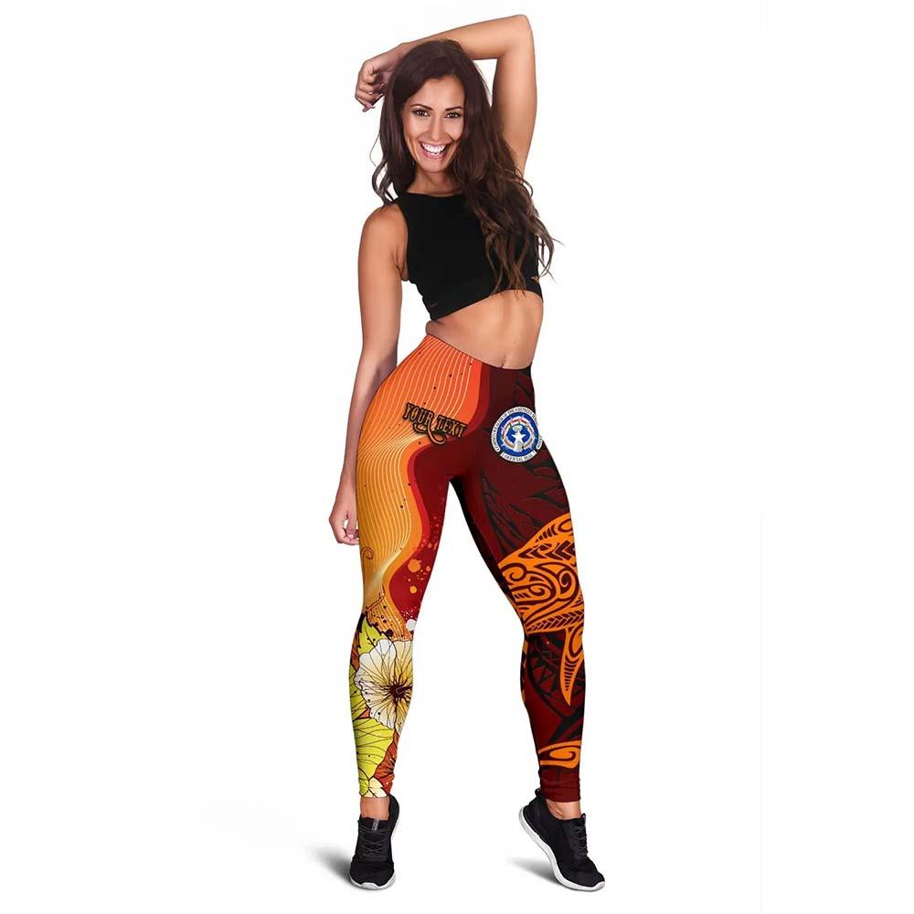 Northern Mariana Islands Custom Personalised Legging - Tribal Tuna Fish