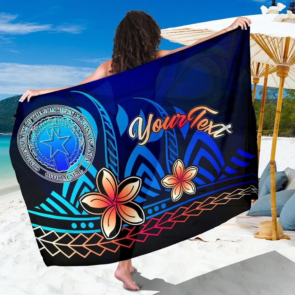 Northern Mariana Islands Custom Personalised Sarong - Vintage Tribal Mountain