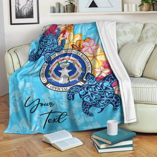 Northern Mariana Islands Custom Personalised Premium Blanket - Tropical Style