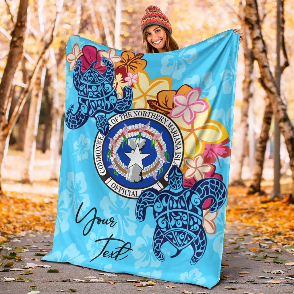 Northern Mariana Islands Custom Personalised Premium Blanket - Tropical Style