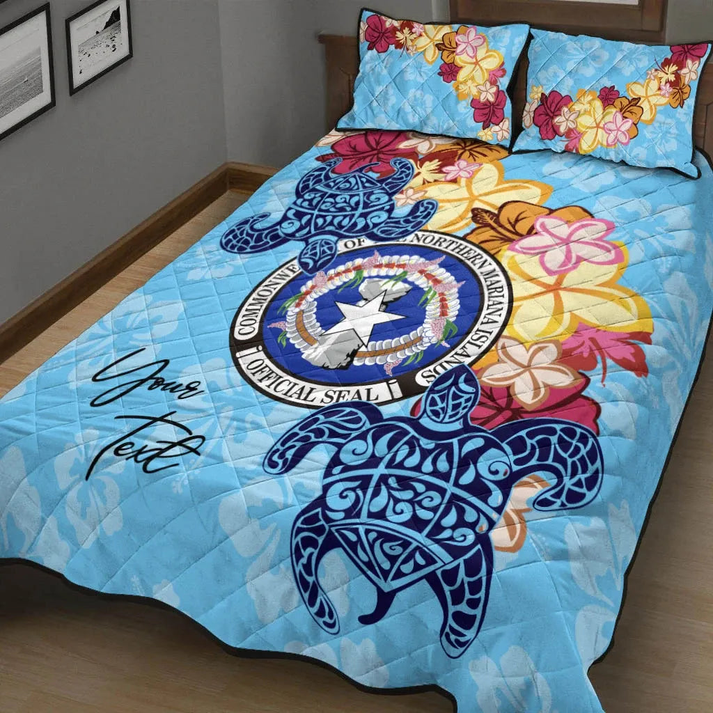 Northern Mariana Islands Custom Personalised Quilt Bed Set - Tropical Style