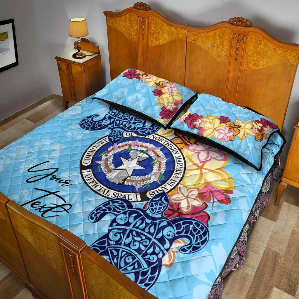 Northern Mariana Islands Custom Personalised Quilt Bed Set - Tropical Style