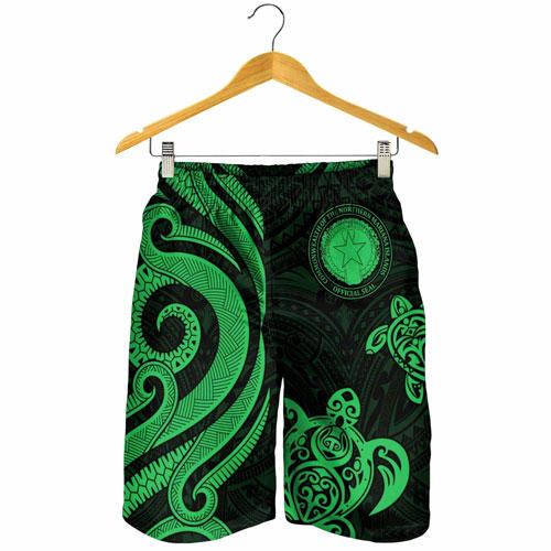Northern Mariana Islands Men Short - Green Tentacle Turtle