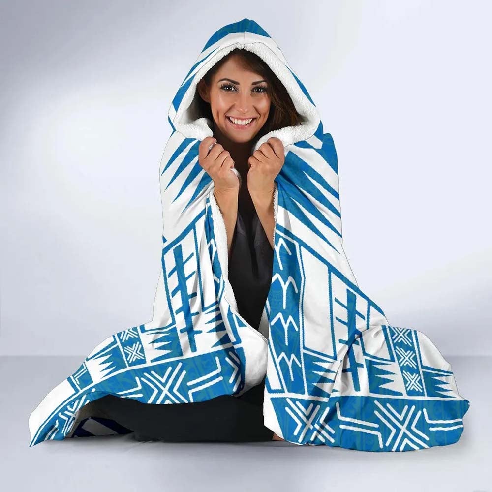 Northern Mariana Islands Hooded Blanket - Polynesian Tattoo Flag