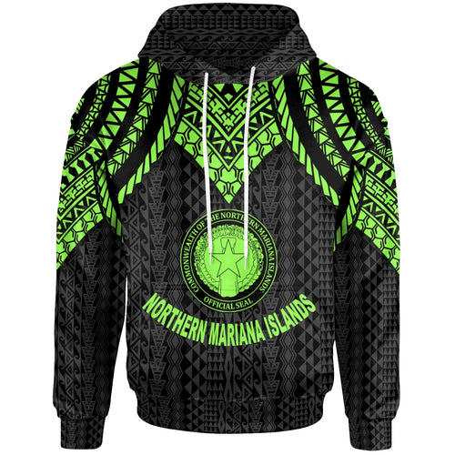 Northern Mariana Islands Hoodie - Polynesian Armor Style Green