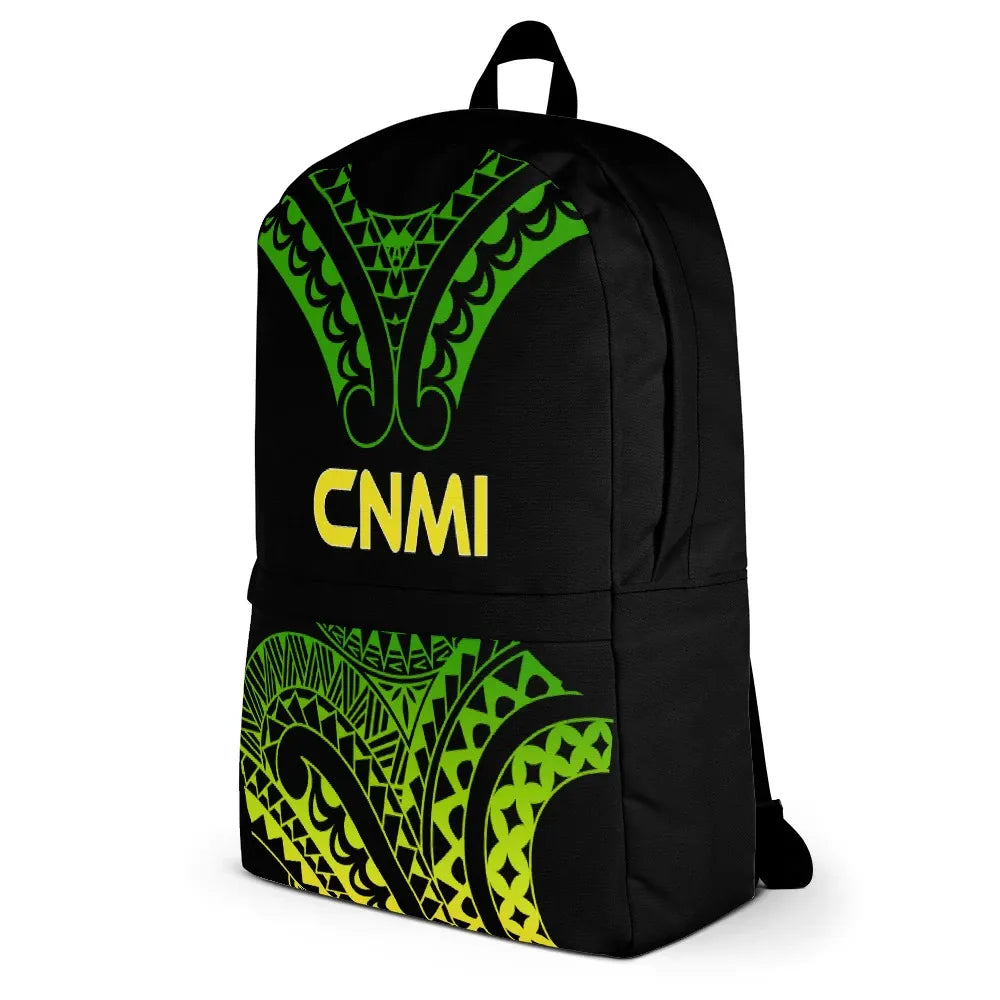 Northern Mariana Islands Polynesian Backpack - Reggae Tribal Pattern