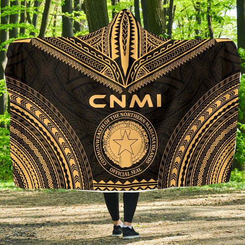 Northern Mariana Islands Polynesian Chief Hooded Blanket - Gold Version