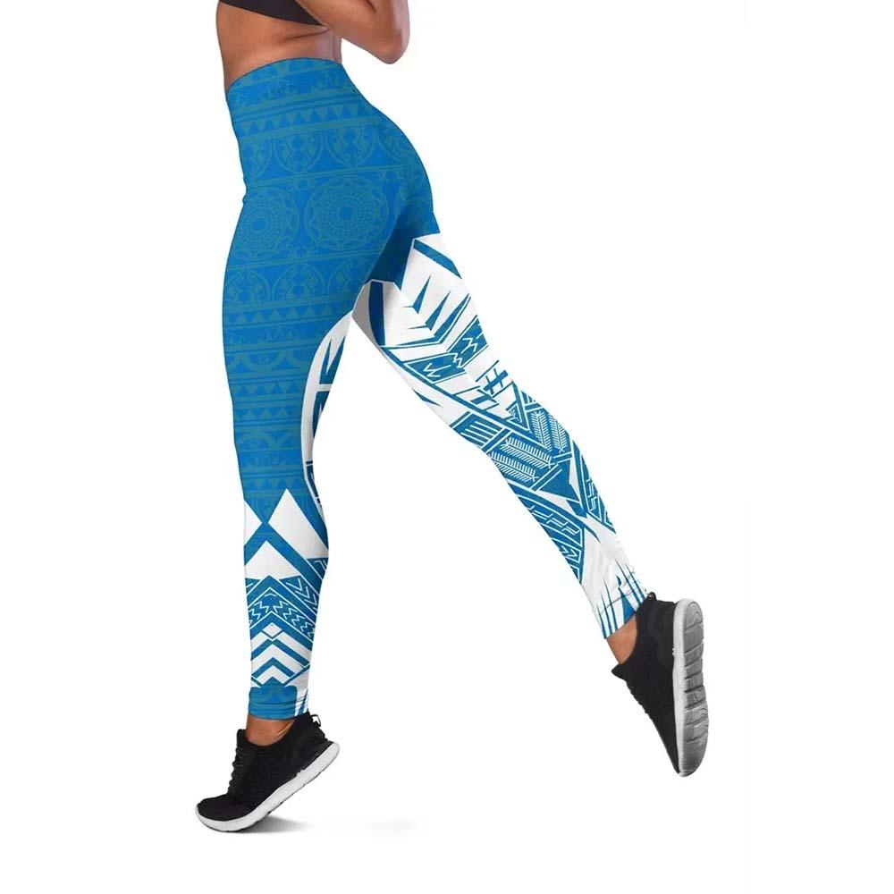 Northern Mariana Islands Polynesian Legging - Polynesian Tattoo Flag Version