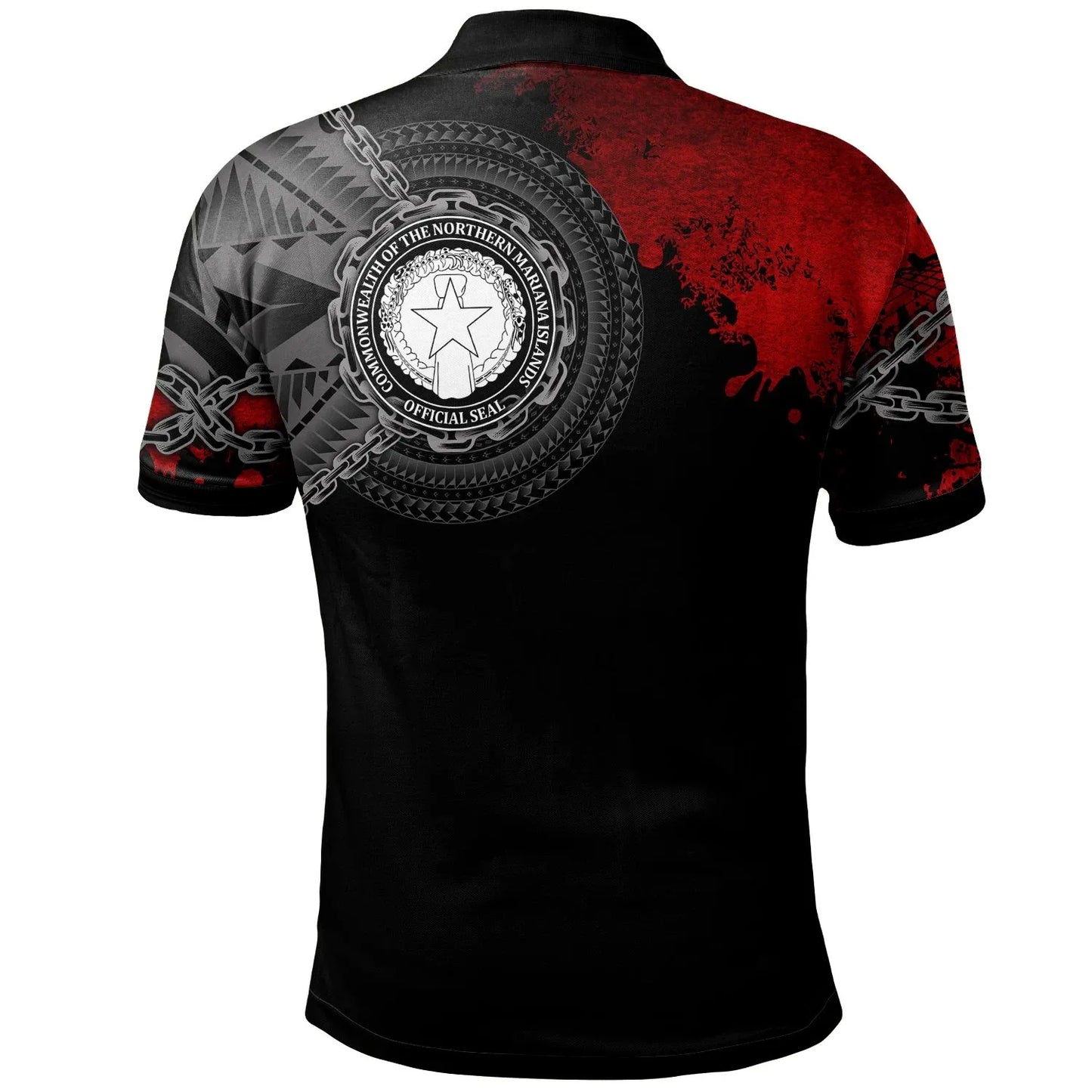 Northern Mariana Islands Polynesian Polo Shirt - Polynesian Chain Style