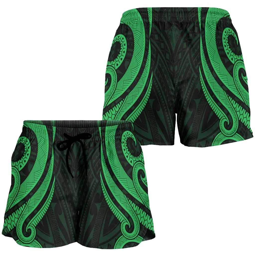 Northern Mariana Islands Women Shorts - Green Tentacle Turtle