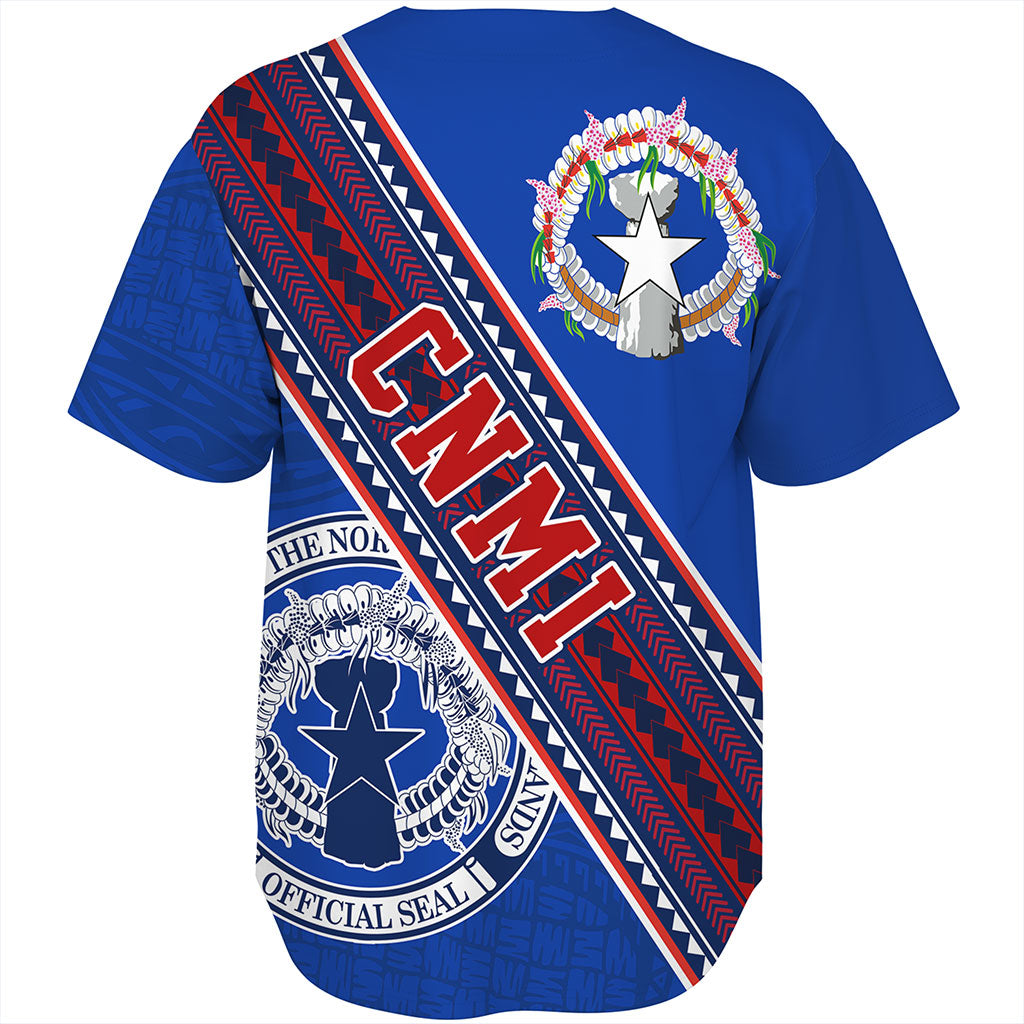 Northern Mariana Islands Baseball Shirt Flag And Coat Of Arms