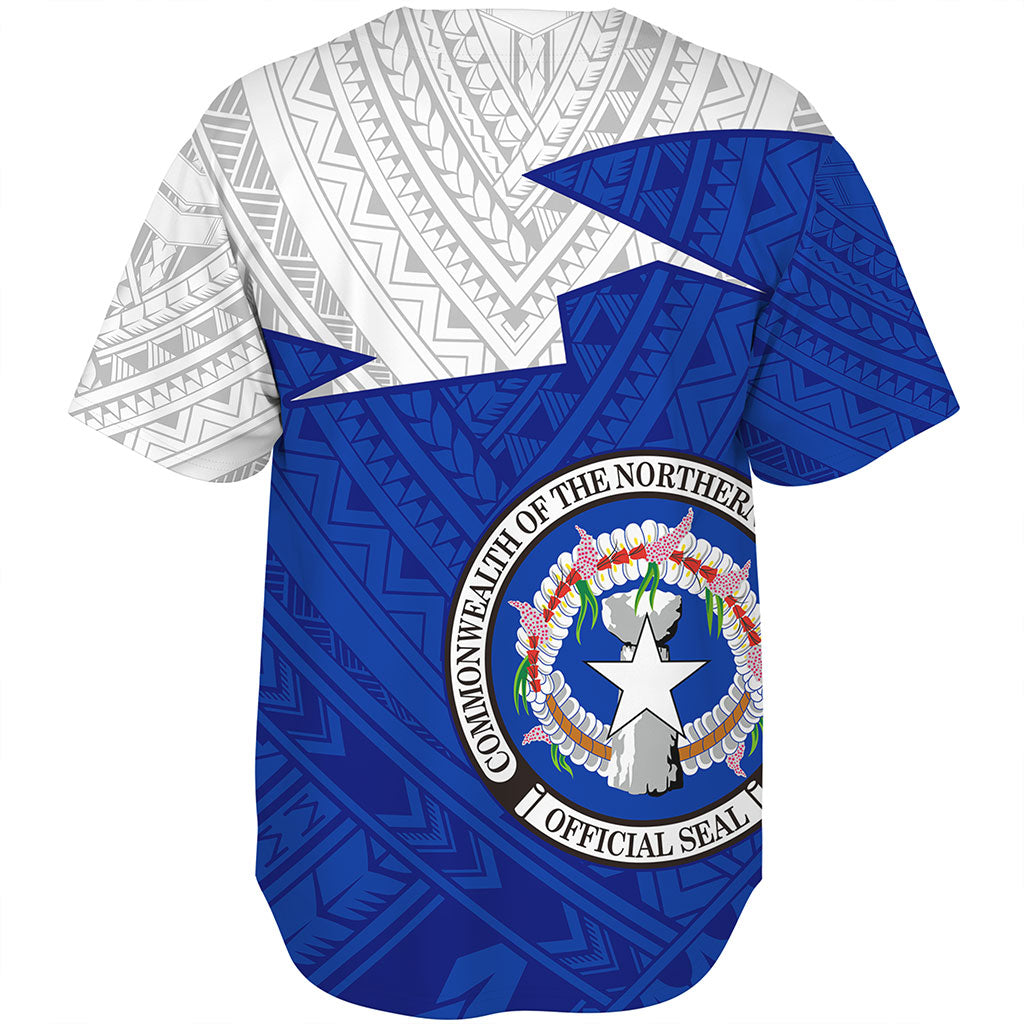 Northern Mariana Islands Baseball Shirt Polynesian Tattoo Flag And Coat Of Arms