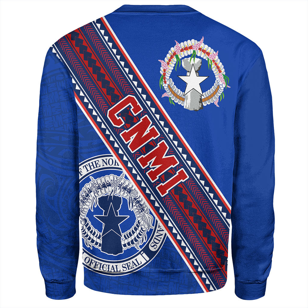 Northern Mariana Islands Sweatshirt Flag And Coat Of Arms