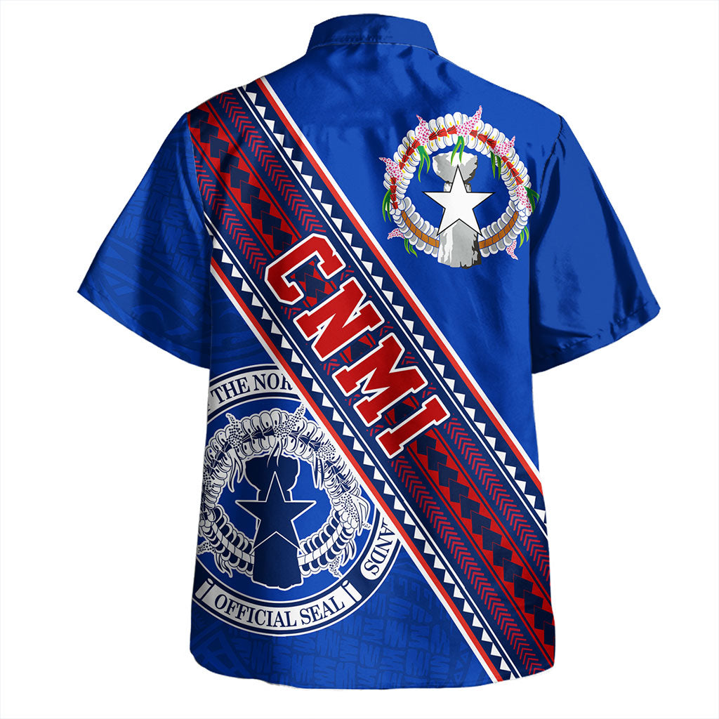 Northern Mariana Islands Hawaiian Shirt Flag And Coat Of Arms