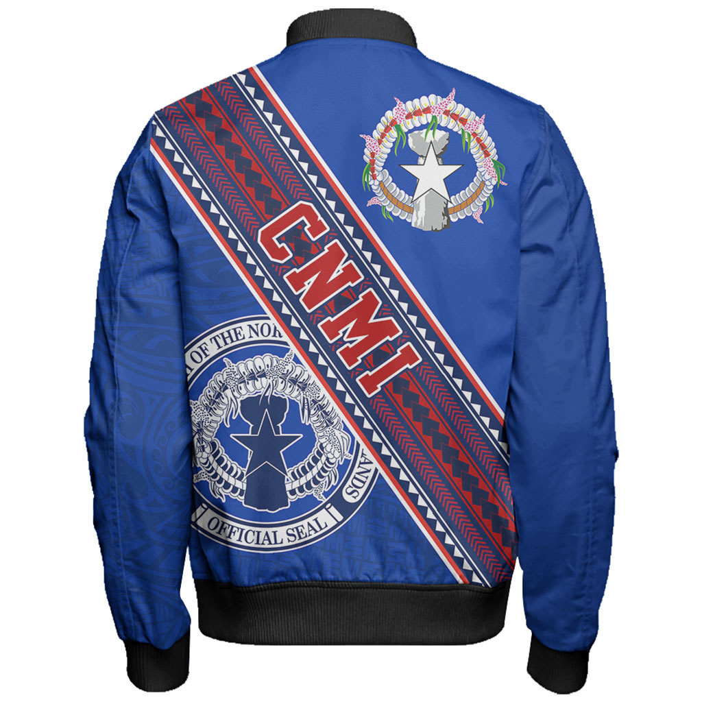 Northern Mariana Islands Bomber Jacket Flag And Coat Of Arms