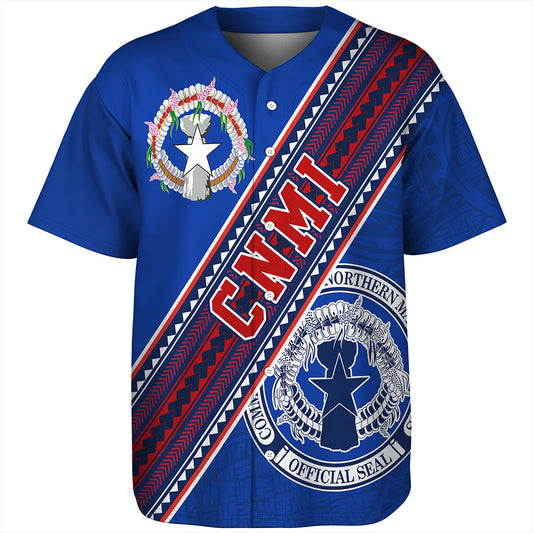 Northern Mariana Islands Baseball Shirt Flag And Coat Of Arms