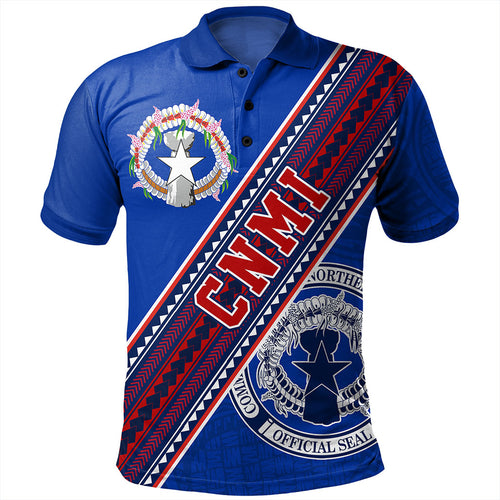 Northern Mariana Islands Polo Shirt Flag And Coat Of Arms