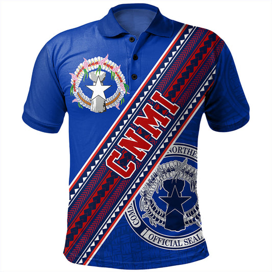 Northern Mariana Islands Polo Shirt Flag And Coat Of Arms