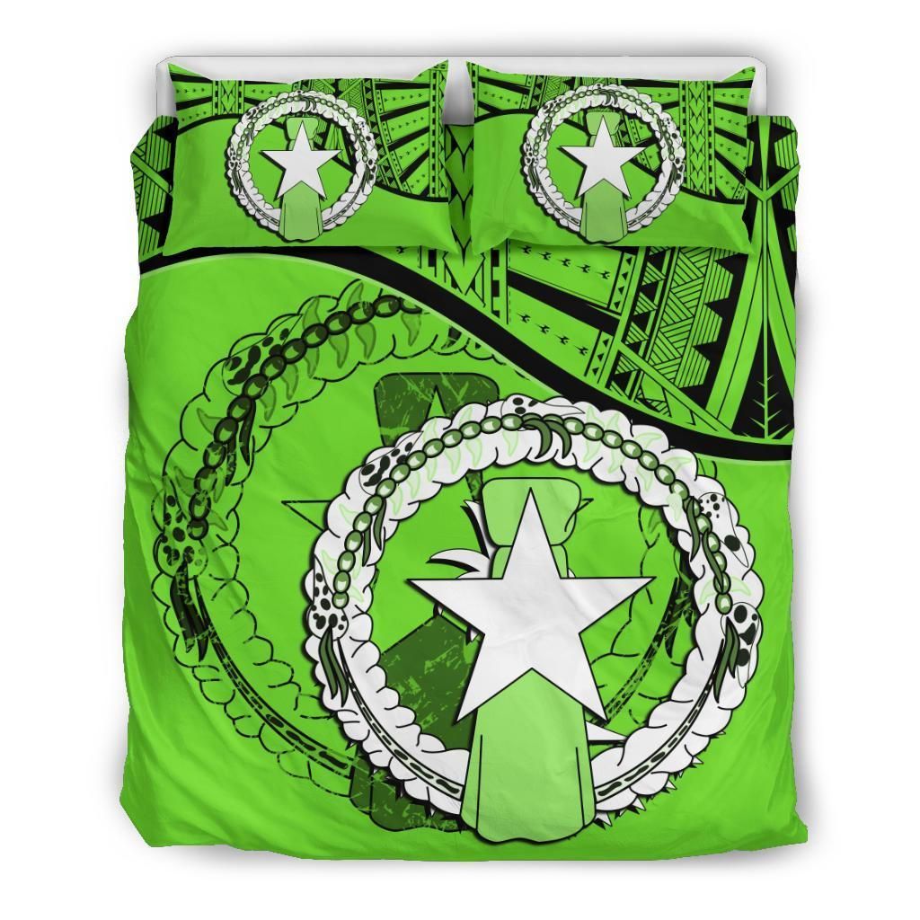 Northern Mariana Islands Duvet Cover Set - Northern Mariana Islands Flag Green