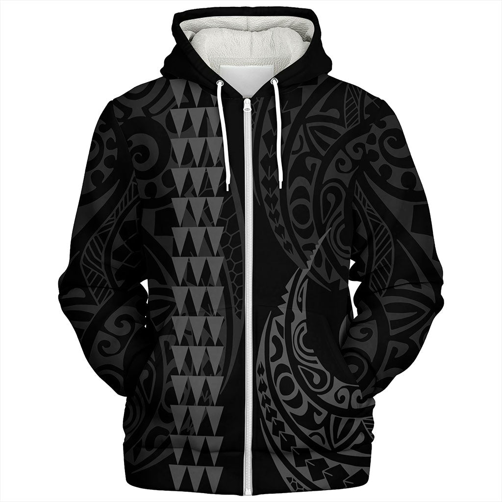 Hawaii Sherpa Hoodie Polynesia Kakau Style