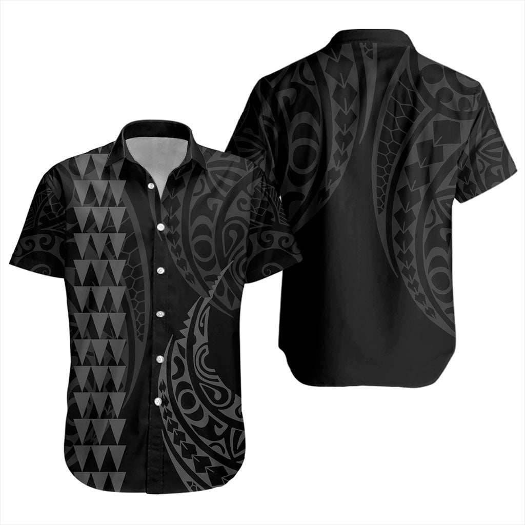 Hawaii Short Sleeve Shirt Polynesia Kakau Style