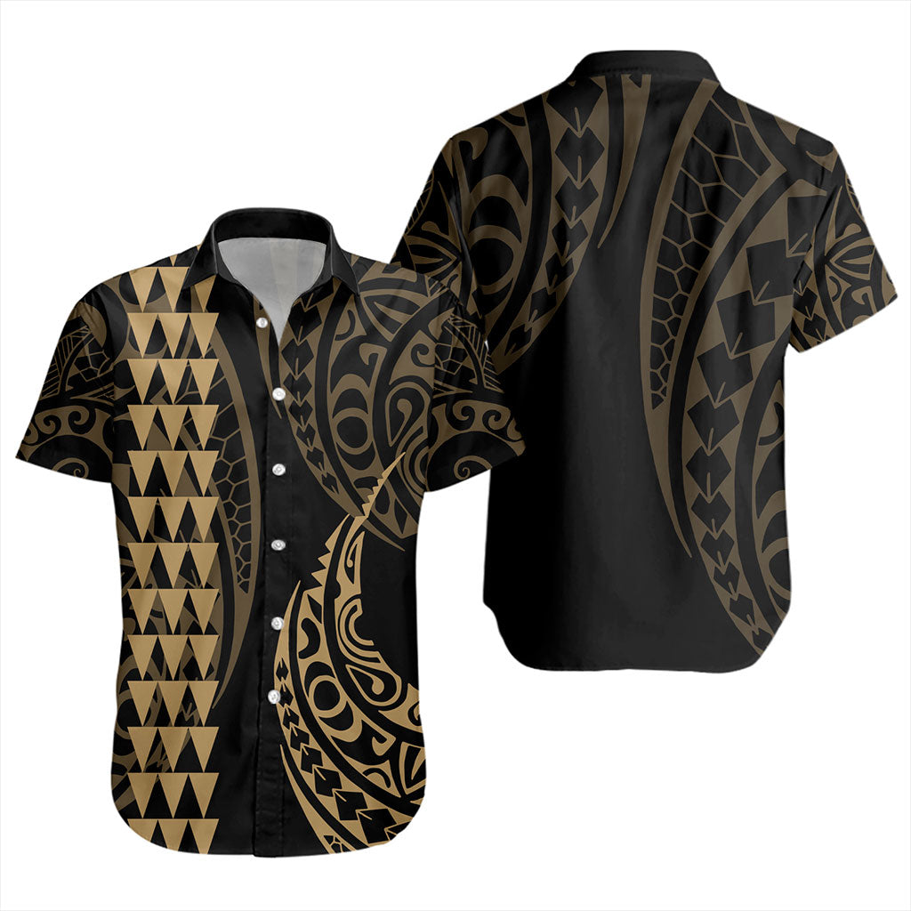 Hawaii Short Sleeve Shirt Polynesia Kakau Style