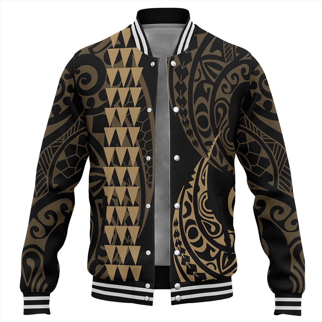 Hawaii Baseball Jacket Polynesia Kakau Style