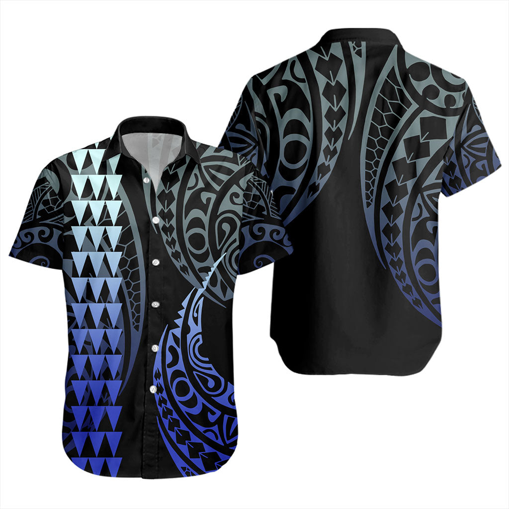 Hawaii Short Sleeve Shirt Polynesian Kakau Style Ver.1