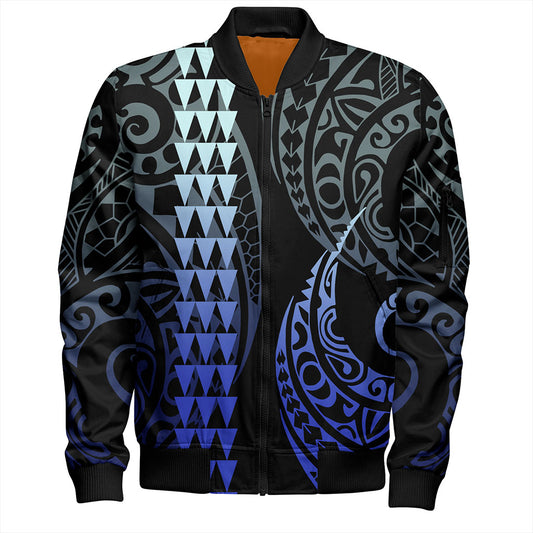 Hawaii Bomber Jacket Polynesian Kakau Style Ver.1